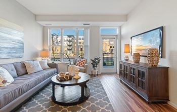 Living room with balcony